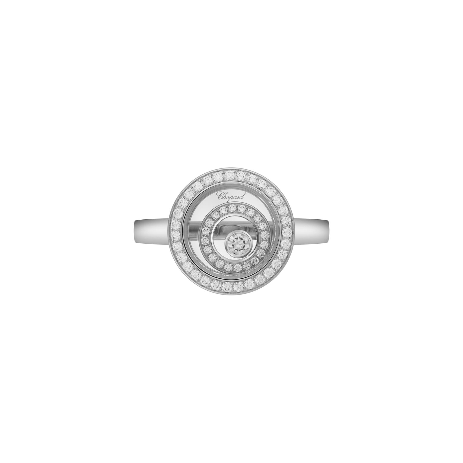 HAPPY SPIRIT RING, ETHICAL WHITE GOLD, DIAMONDS