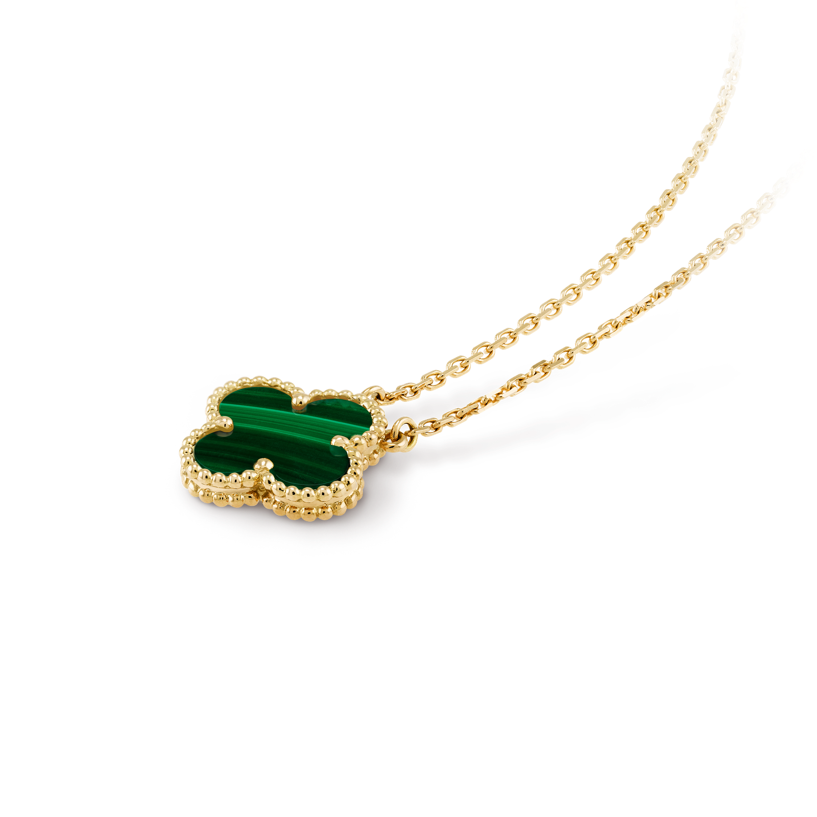 Vintage Alhambra pendant (Yellow gold, Malachite)