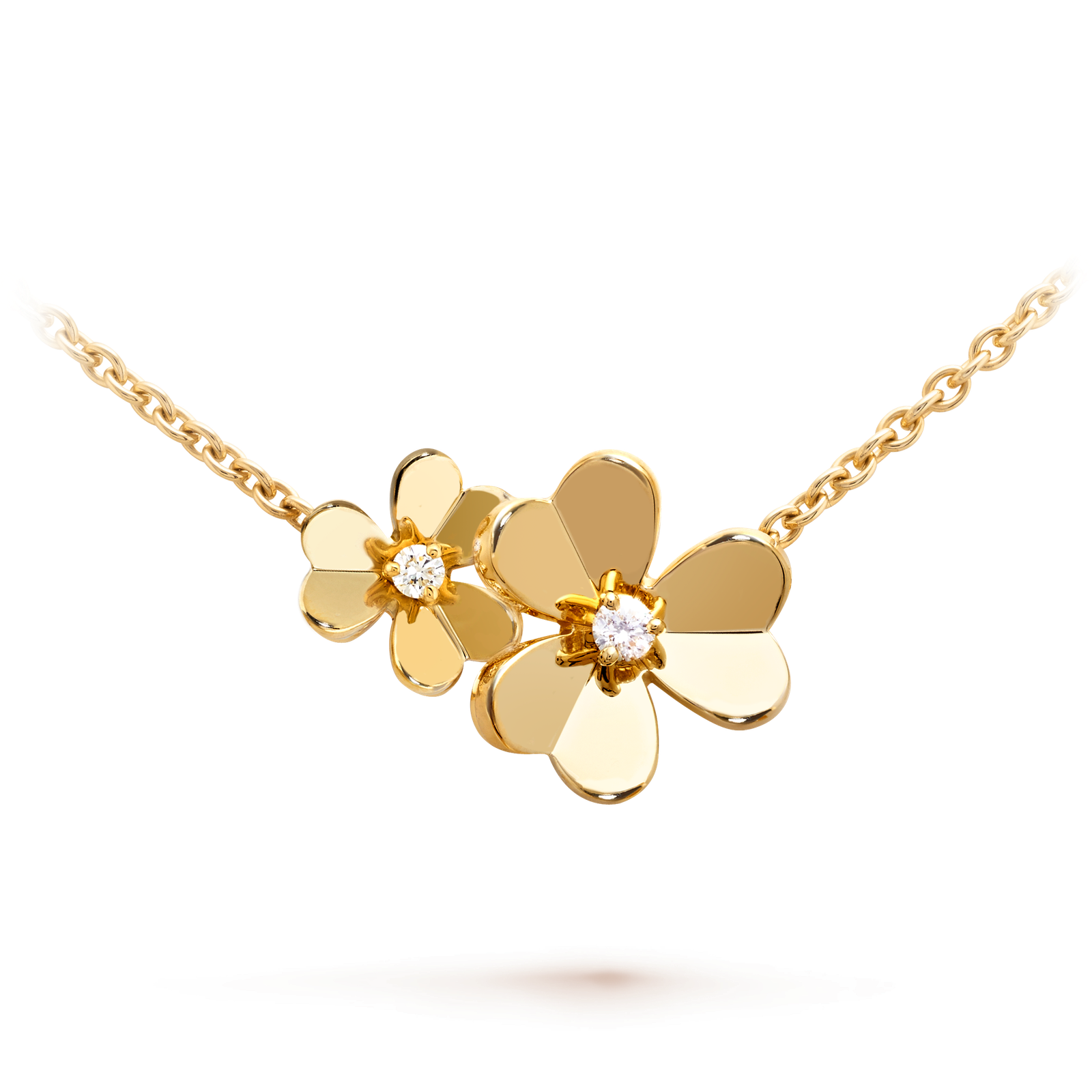 Frivole necklace, 9 flowers (Yellow gold)