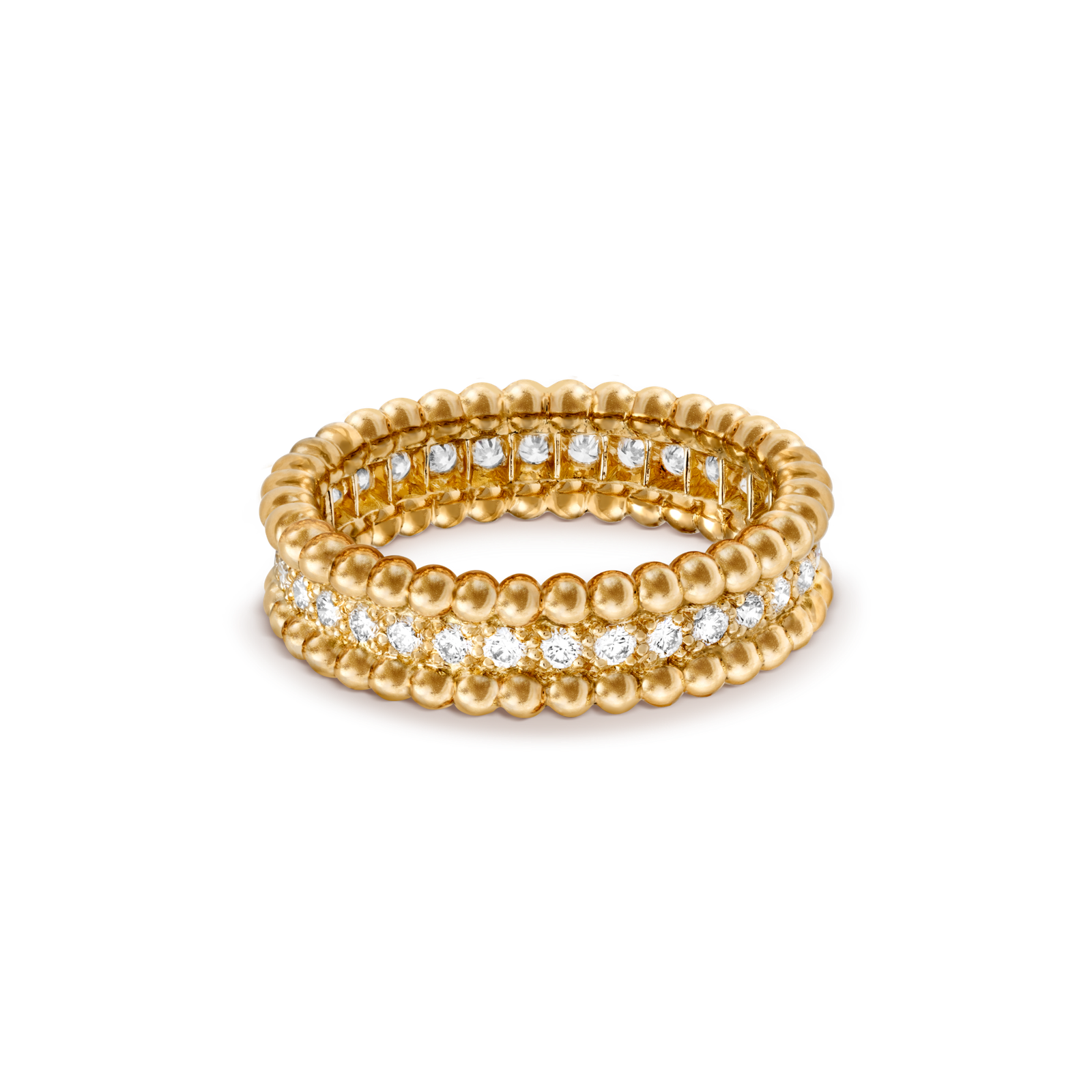 Perlée diamonds ring, 1 rows