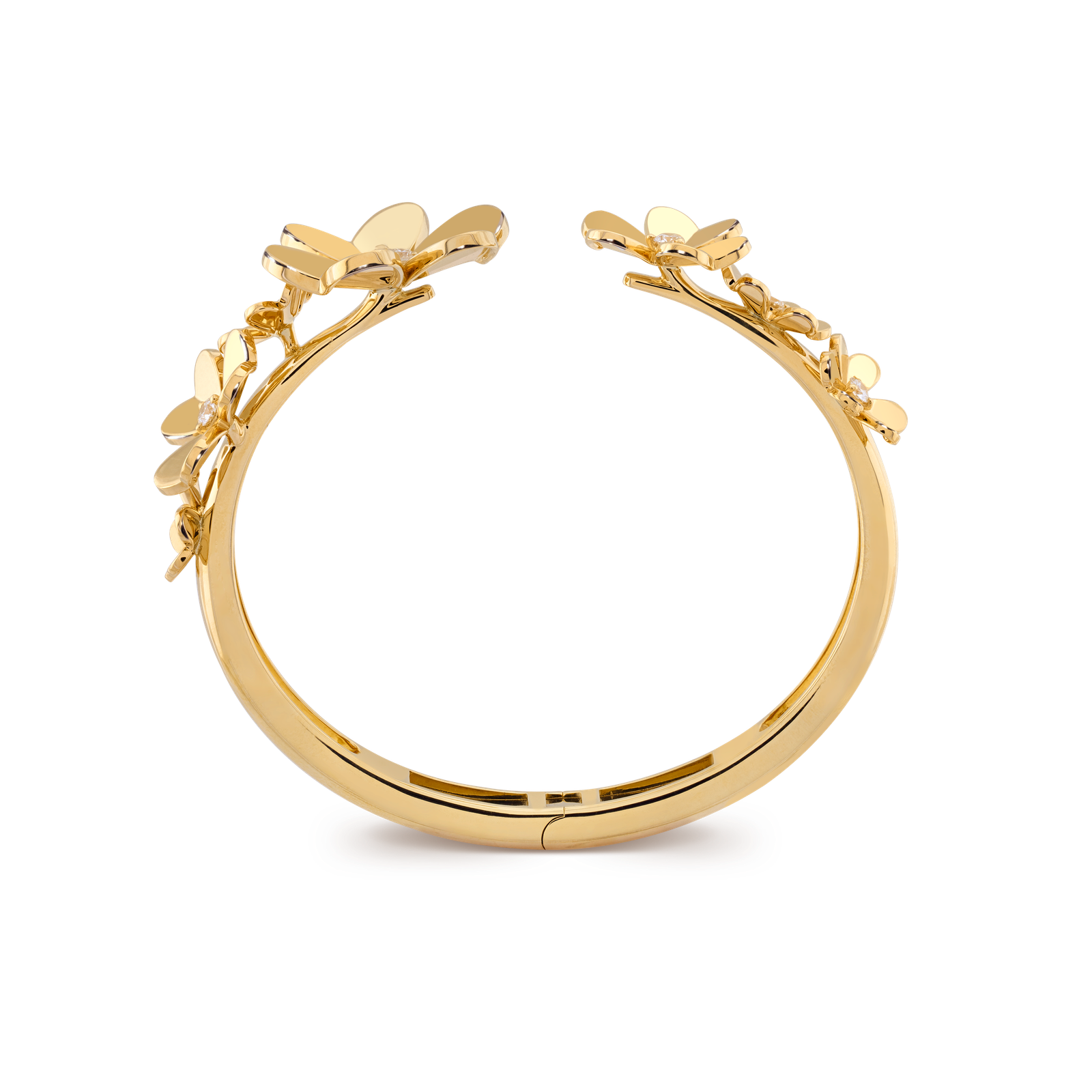 Frivole bracelet, 7 flowers, medium model (Yellow gold, Diamond)