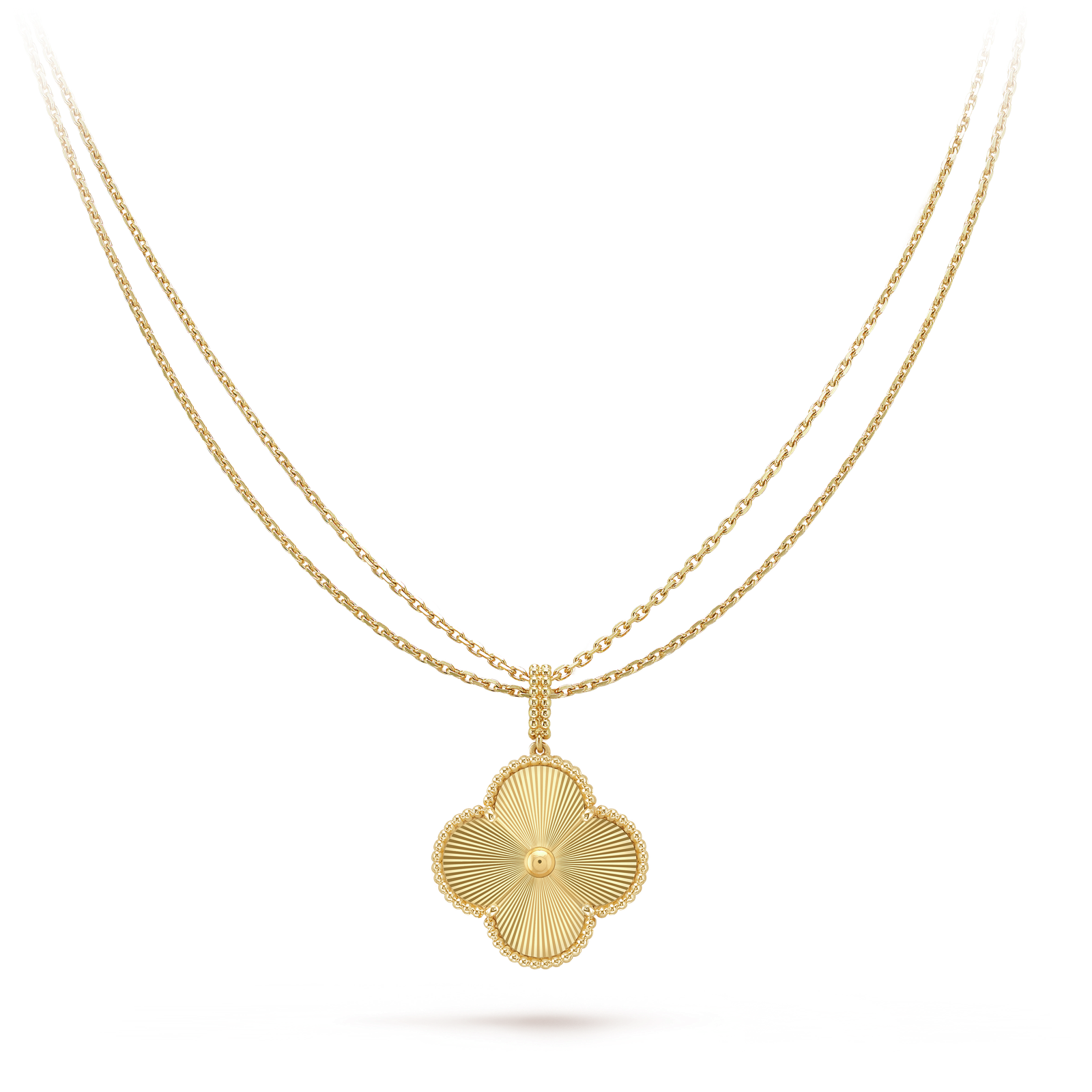 Magic Alhambra long necklace, 1 motif (Yellow gold)