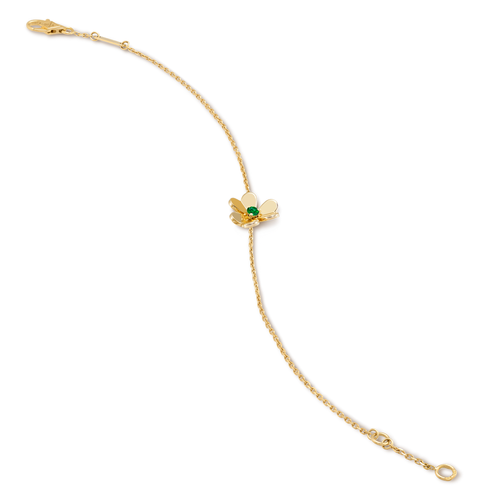 Frivole bracelet, mini model (Yellow gold, Emerald)