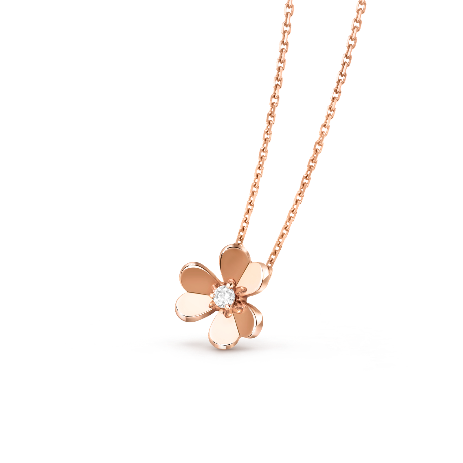 Frivole pendant, small model (Rose gold, Diamond)