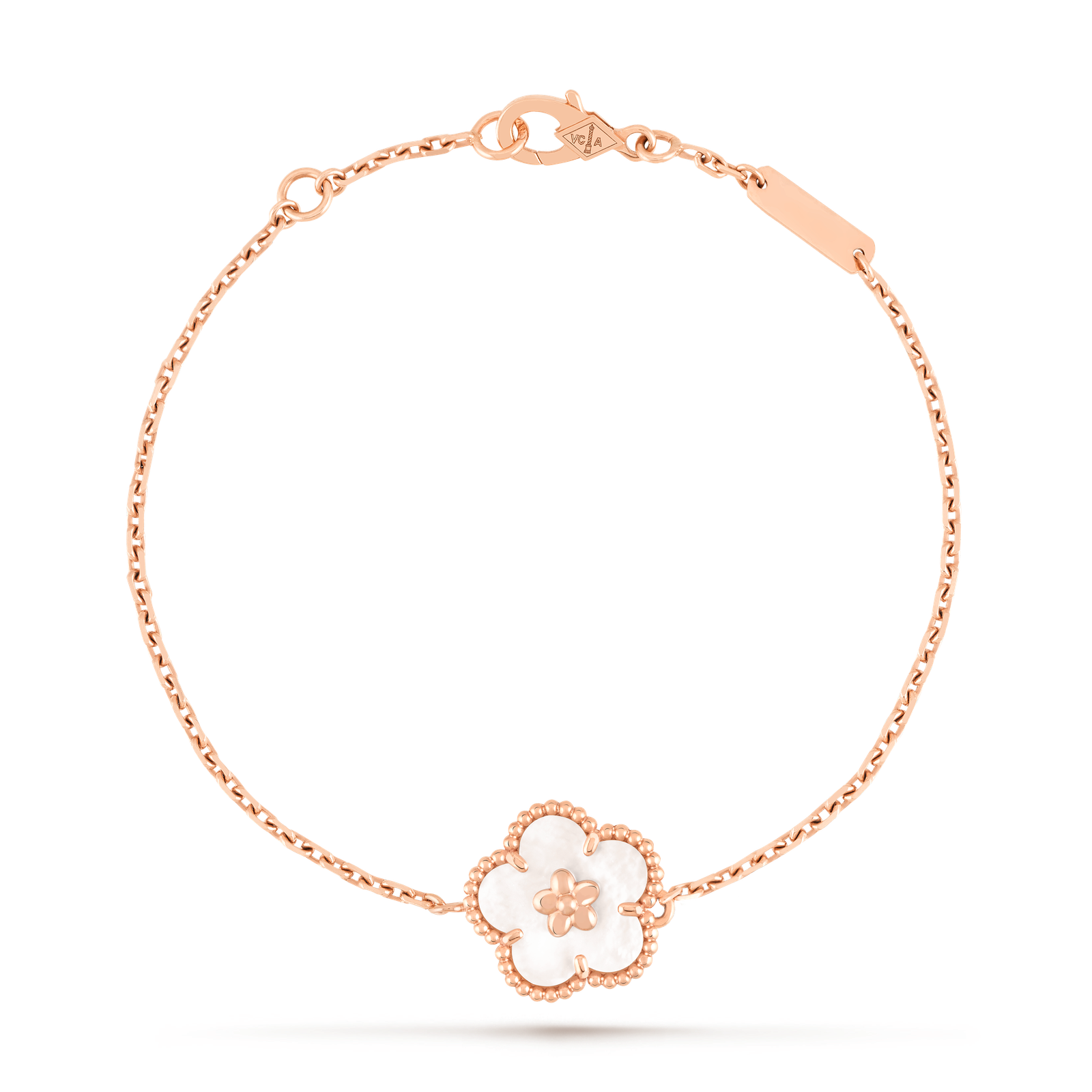 Lucky Spring bracelet, plum blossom (Rose gold, Mother-of-pearl)