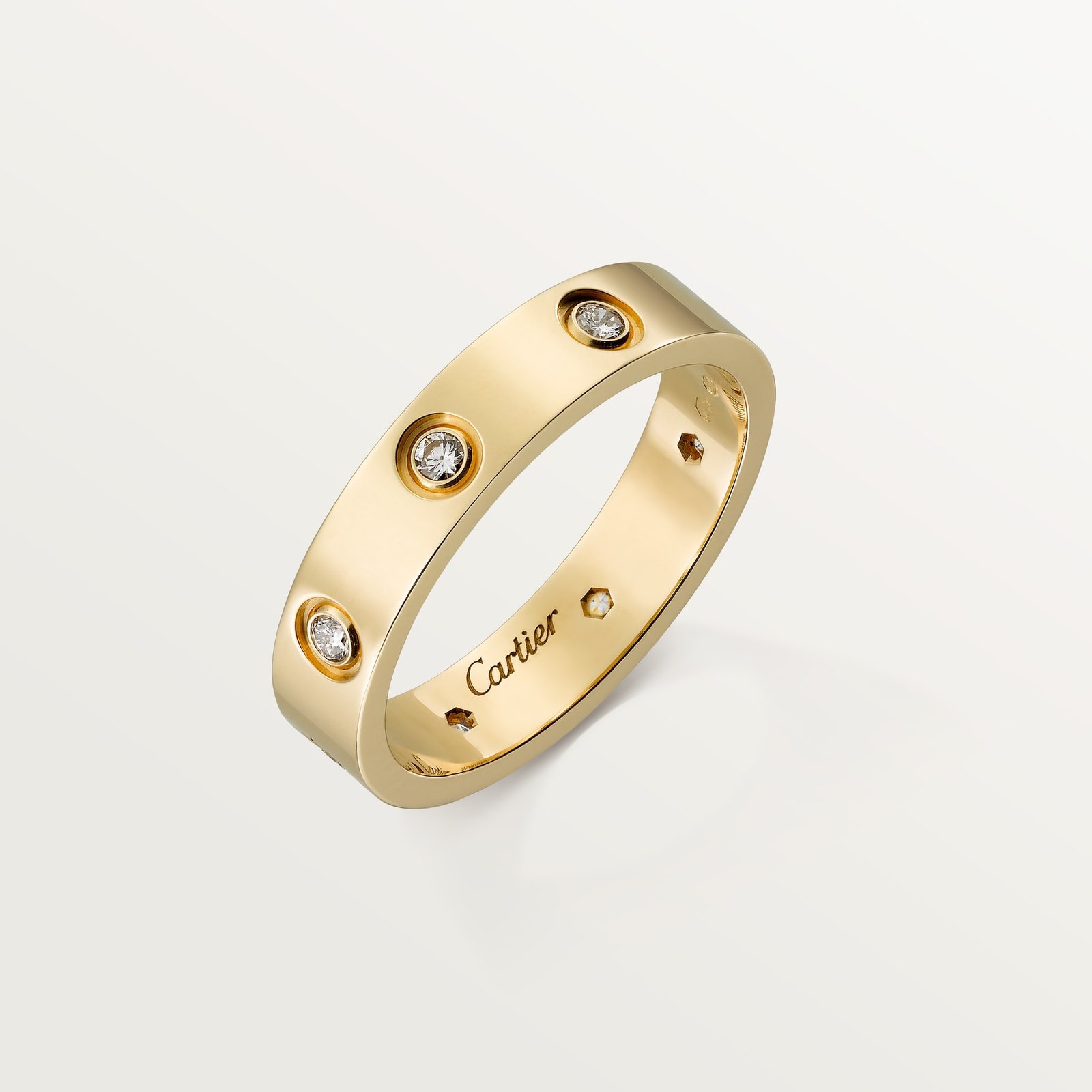 LOVE WEDDING BAND, 8 DIAMONDS