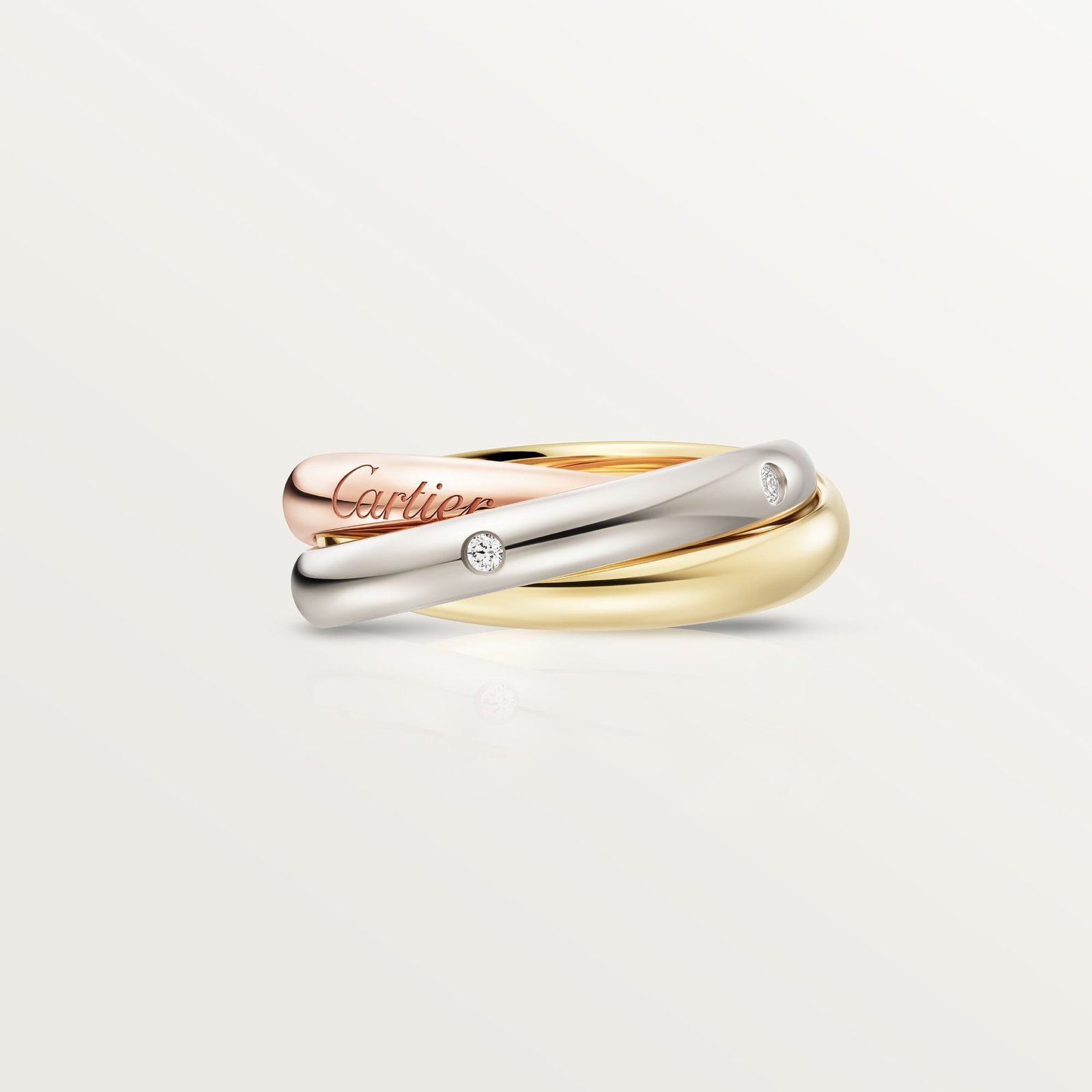 Trinity Ring, Classic Model, 5 Diamonds