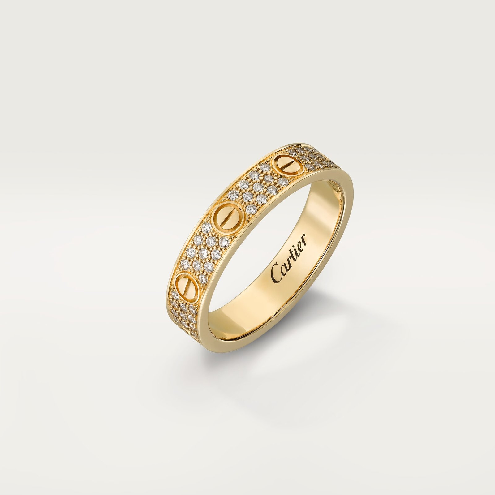 LOVE WEDDING BAND, DIAMOND-PAVED