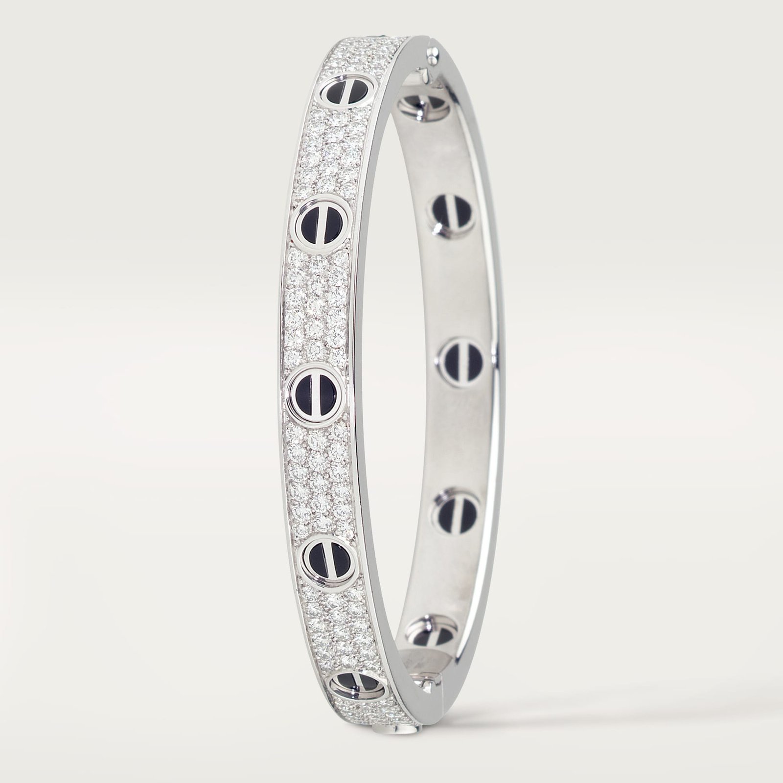 LOVE BRACELET, DIAMOND-PAVED, CERAMIC