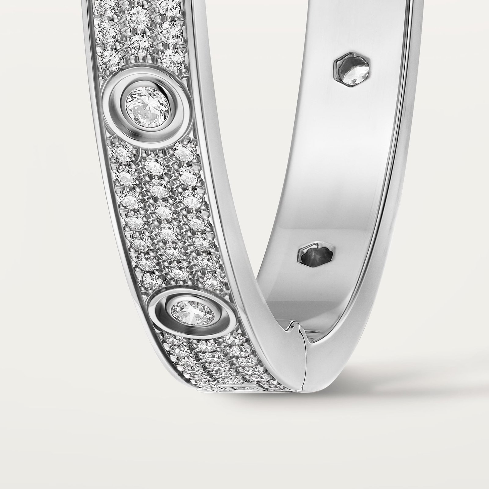 LOVE BRACELET, DIAMOND-PAVED