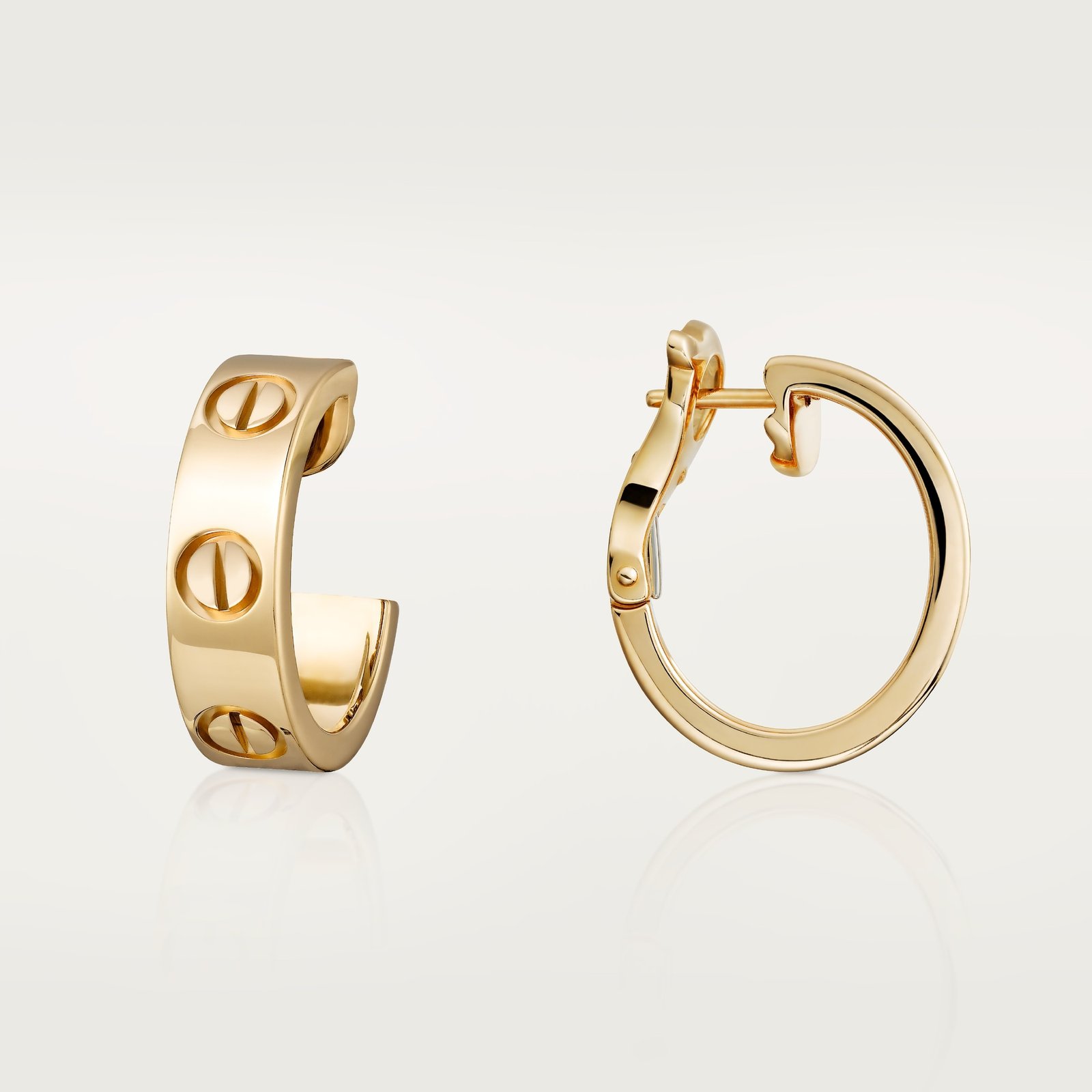Love Hoop Earrings, Classic Model (Yellow Gold)
