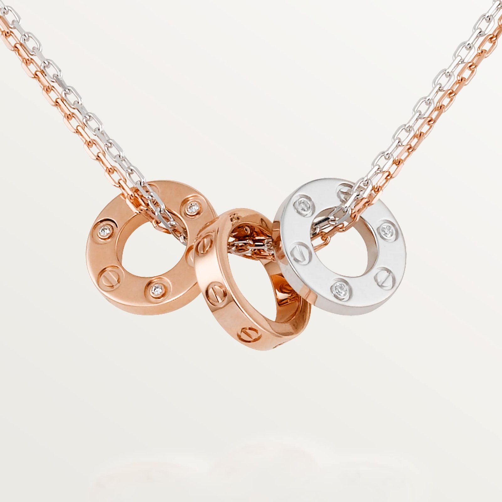 LOVE NECKLACE, 6 DIAMONDS