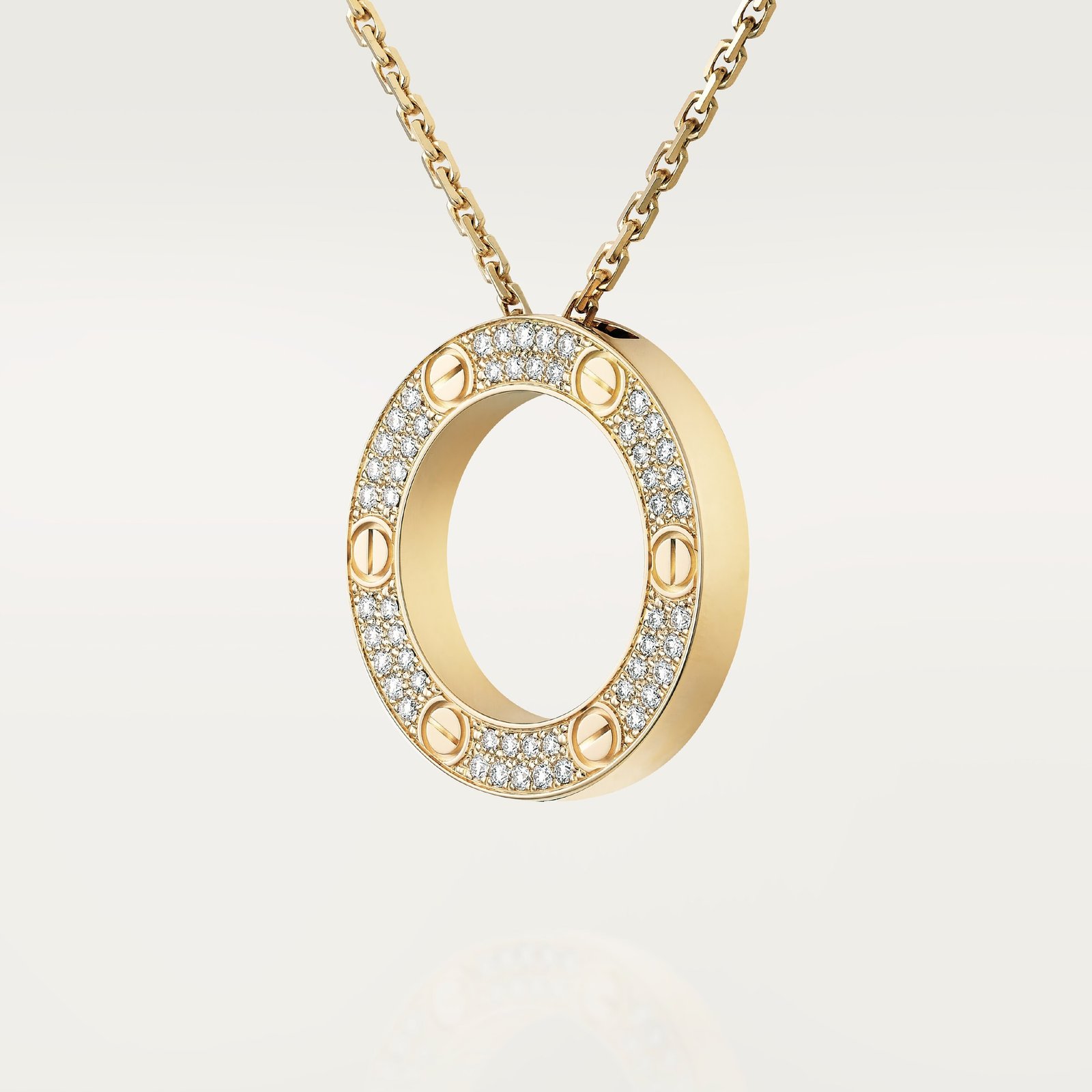 LOVE NECKLACE, DIAMOND-PAVED