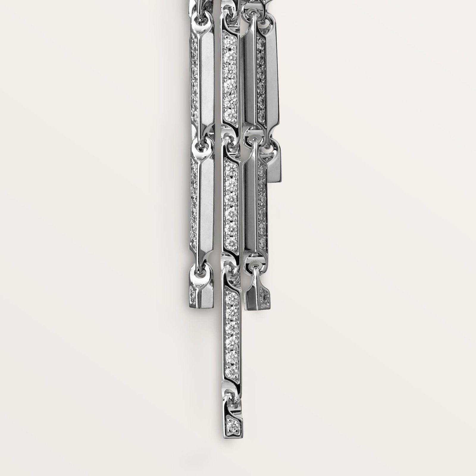 Panthère De Cartier Earrings, Small Model, Paved (White Gold)