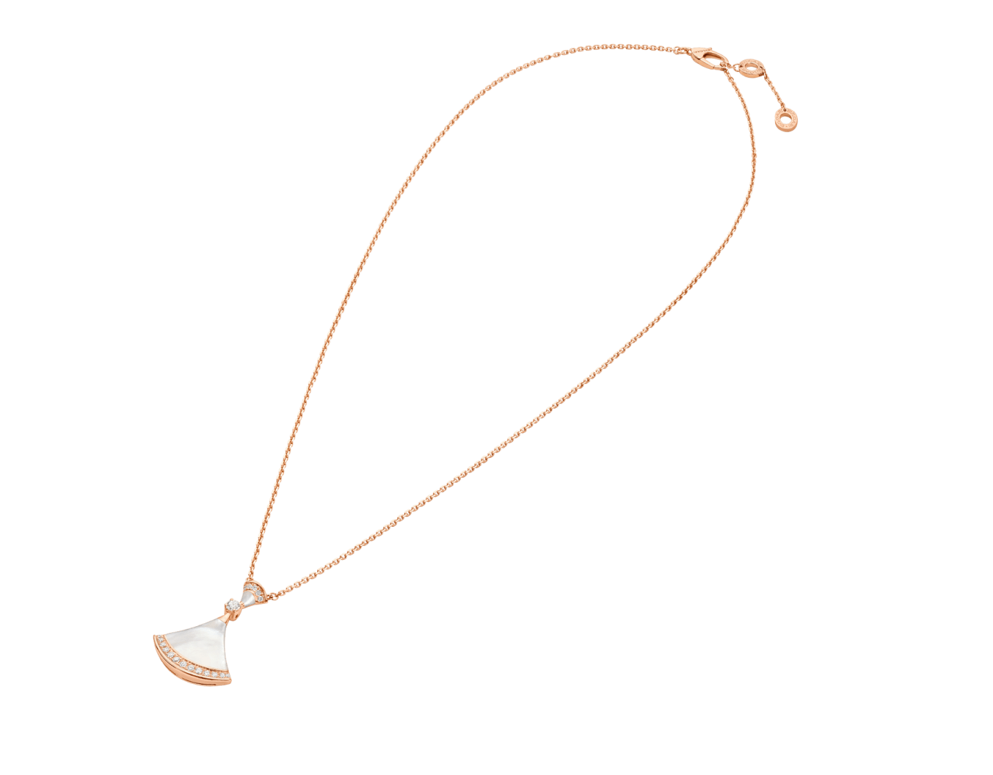 Divas' Dream Stone & Diamonds Necklace (Rose Gold)