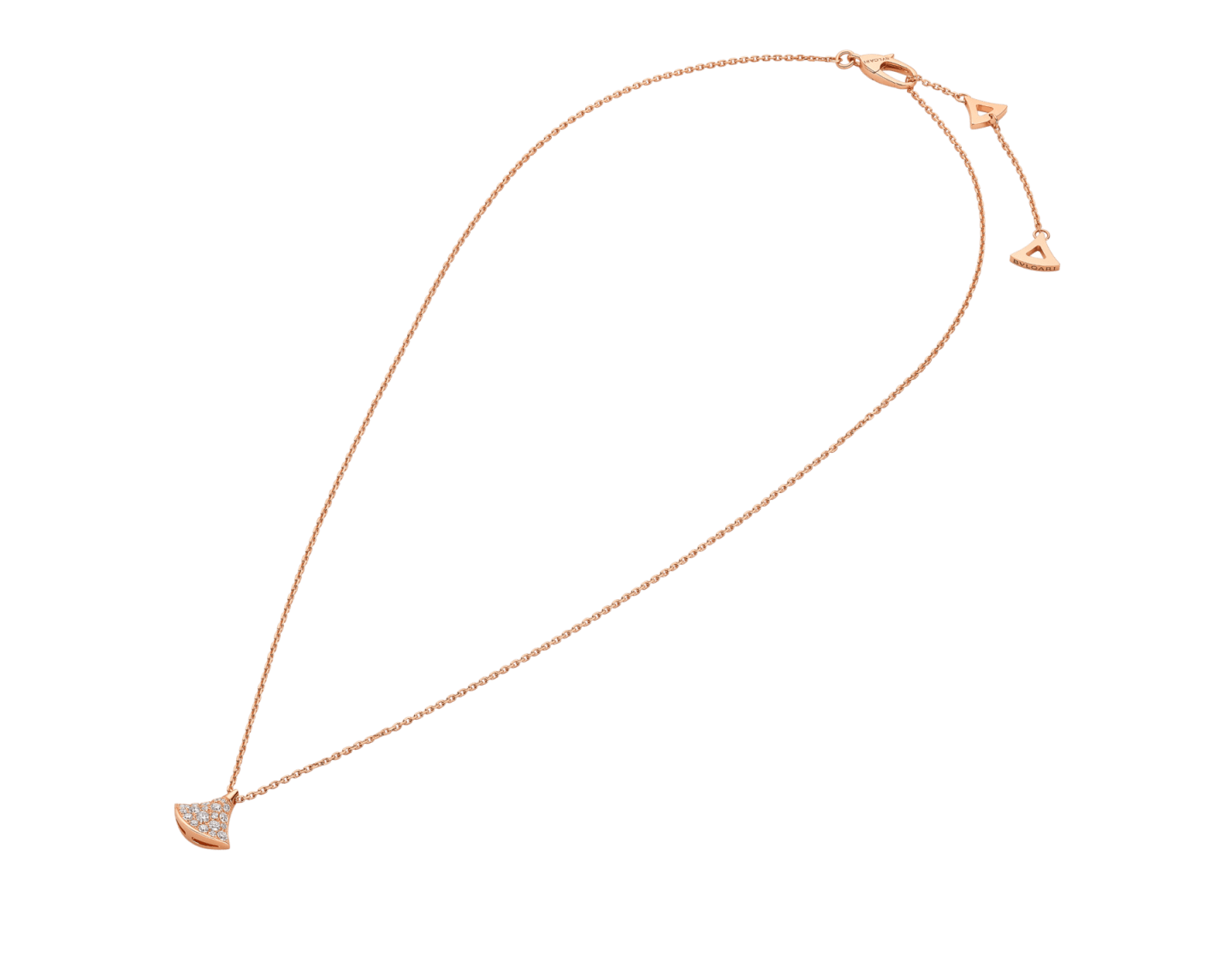 Divas' Dream Pavé Necklace (Rose Gold)