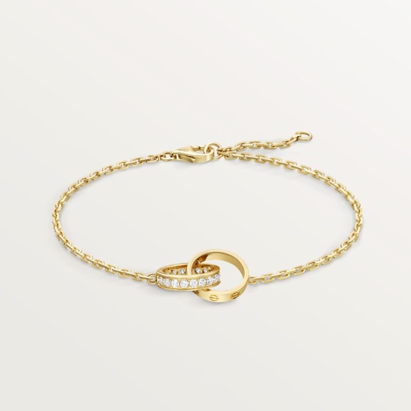 Love Bracelet On Chain, Half-Paved