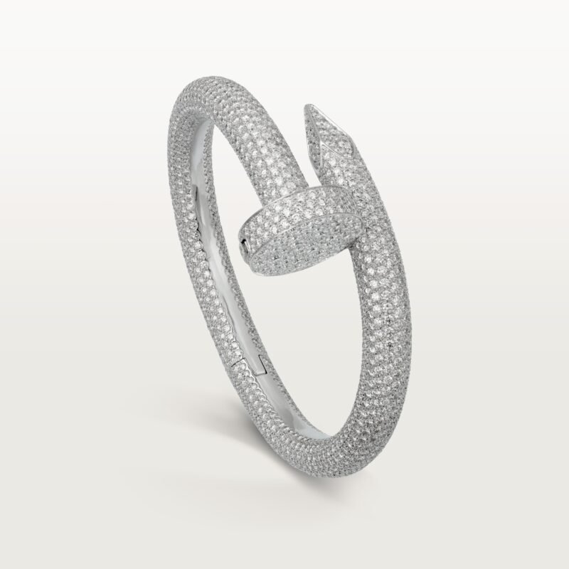 Juste Un Clou Bracelet, Extra-Large Model, Paved (White Gold)
