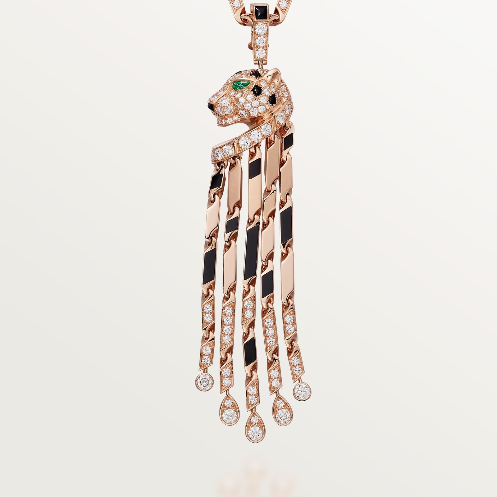 Panthère de Cartier Long Necklace, Small Model, Paved