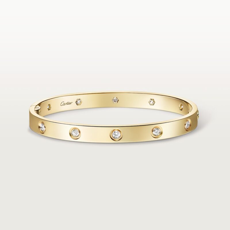Love Bracelet, Single Screw Closure, Classic Model, 10 Diamonds