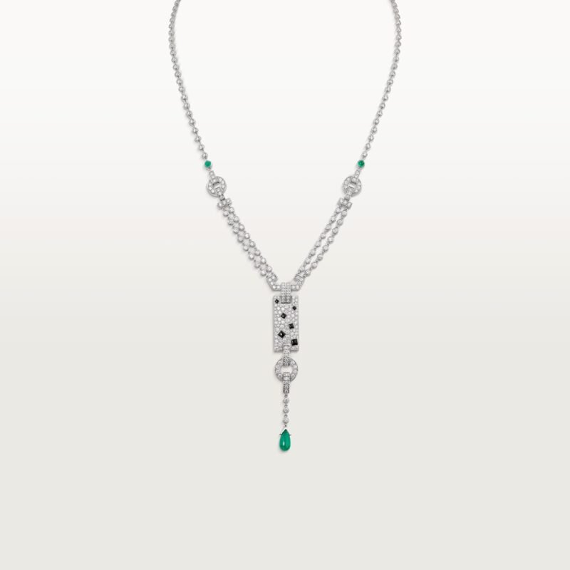 Panthère de Cartier Necklace, Emerald, Paved