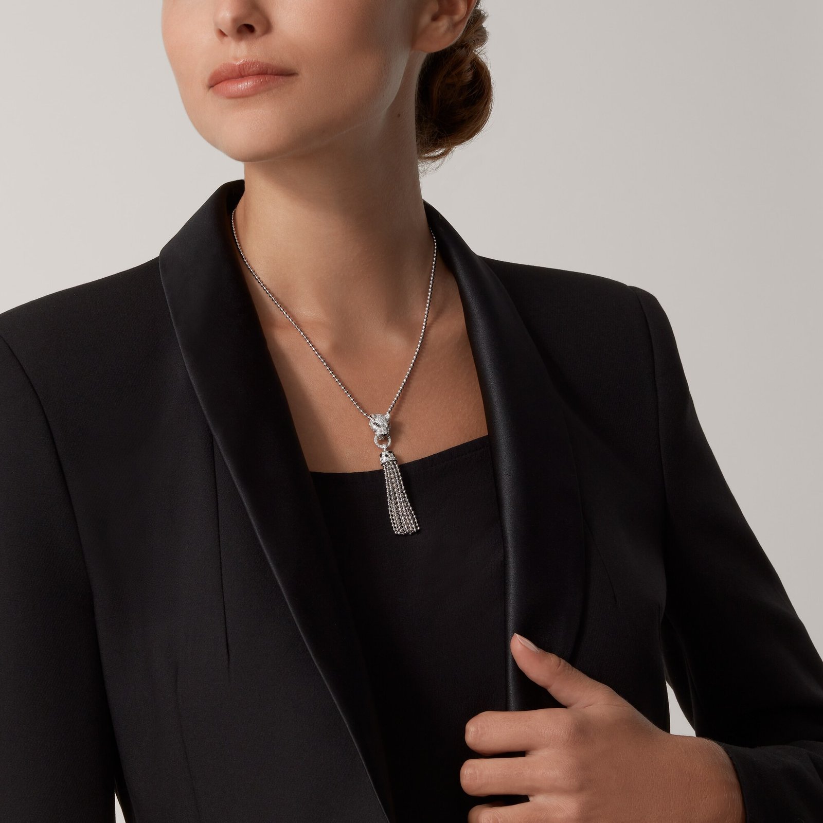 Panthère de Cartier Necklace, Half-Paved