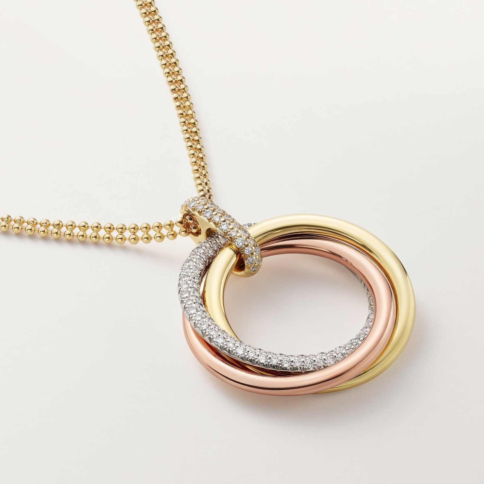 Trinity Pendant, Large Model, Semi-Paved