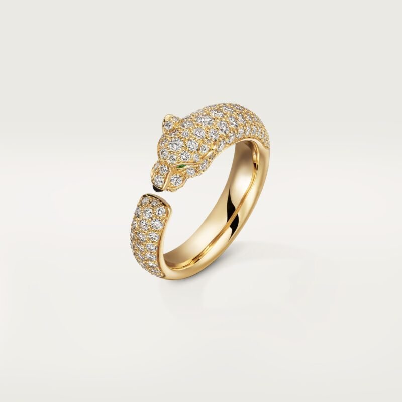 Panthère De Cartier Ring, Small Model, Paved