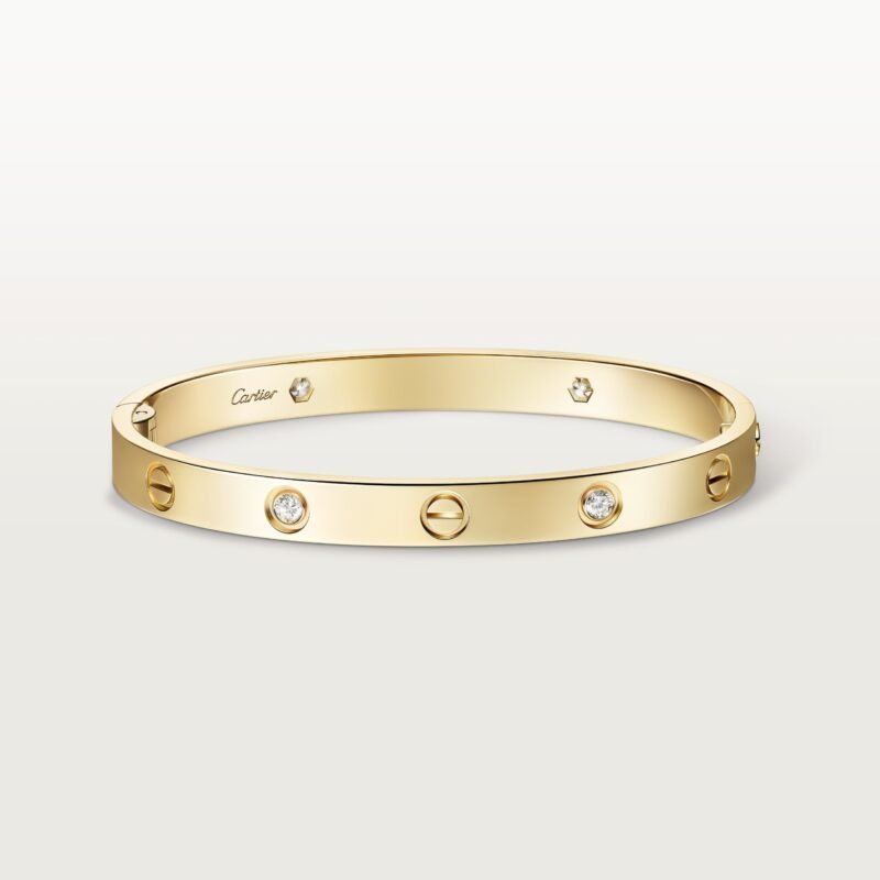 LOVE Bracelet, Single Screw Closure, Classic Model, 4 Diamonds