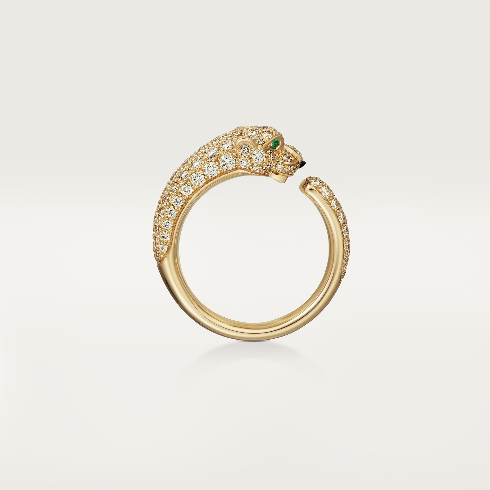 Panthère De Cartier Ring, Small Model, Paved