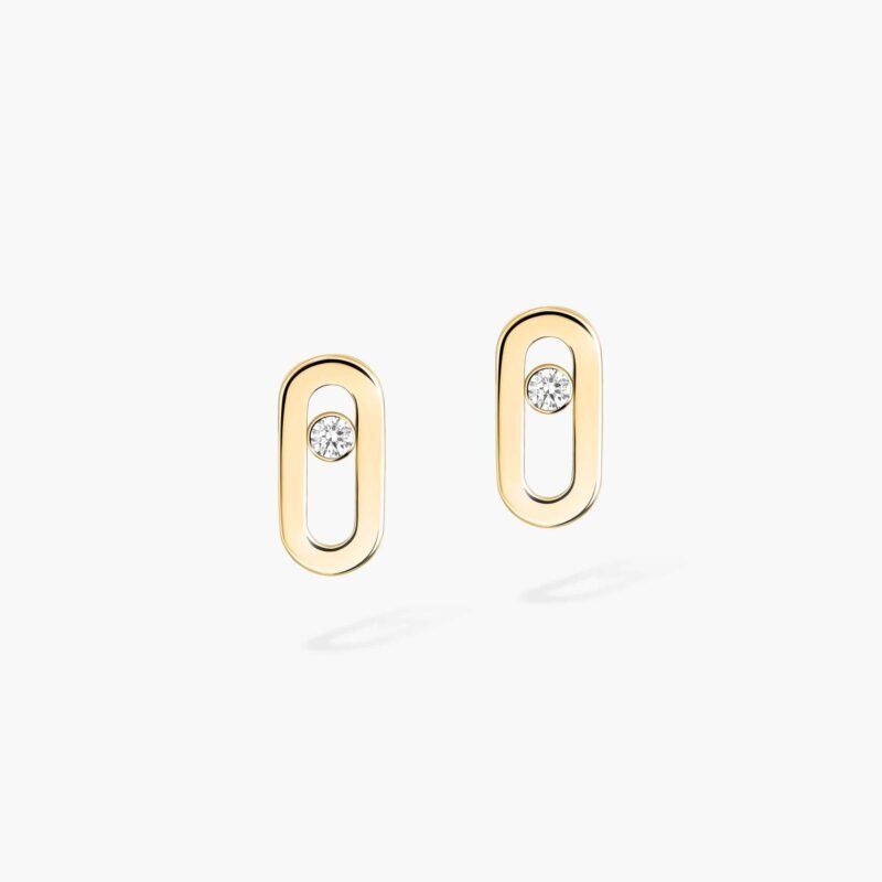 Gold Move Uno Stud Earrings