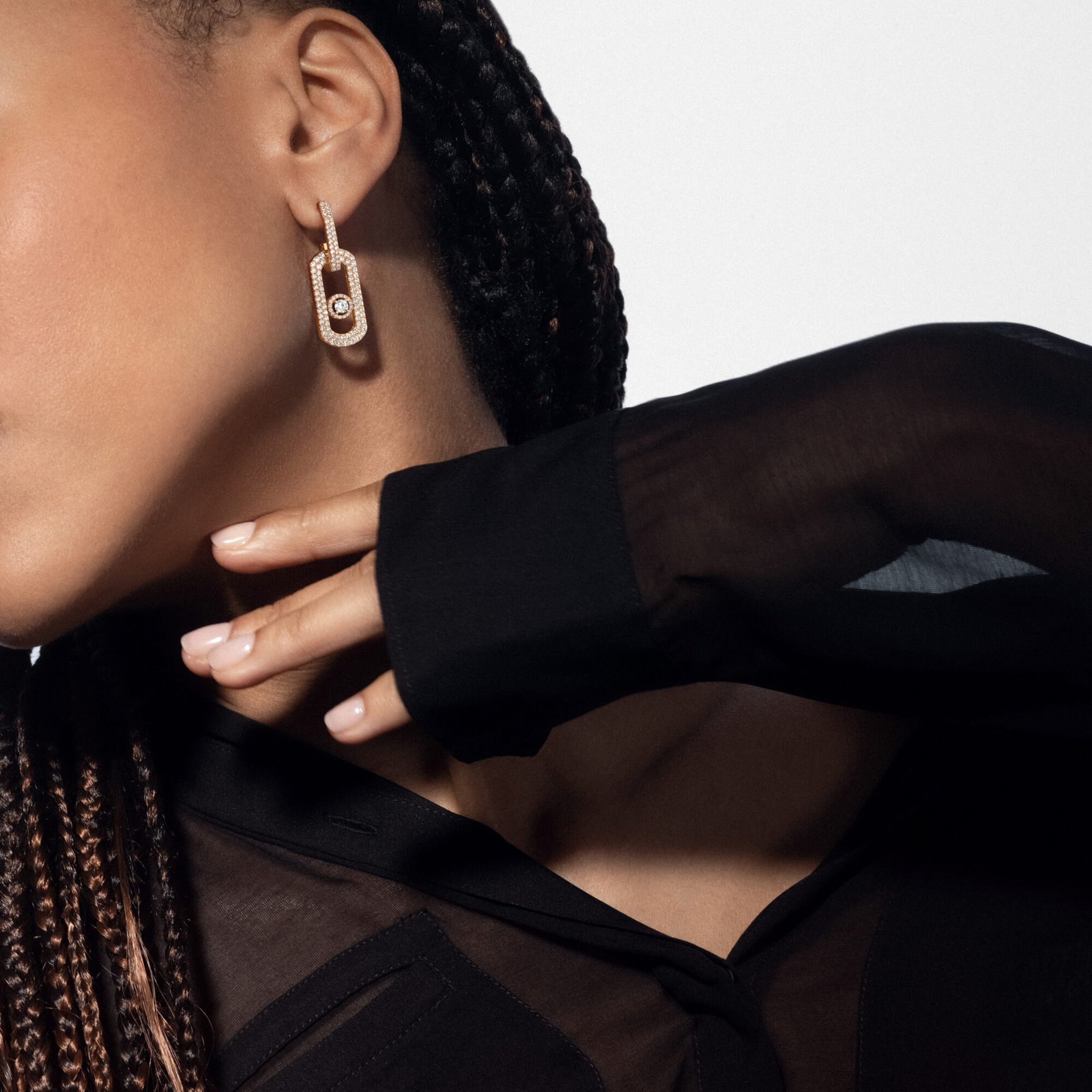 So Move XL Diamond Pavé Pendant Earrings