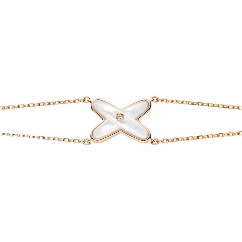 Jeux De Liens Stone & Diamond Bracelet (Rose Gold)
