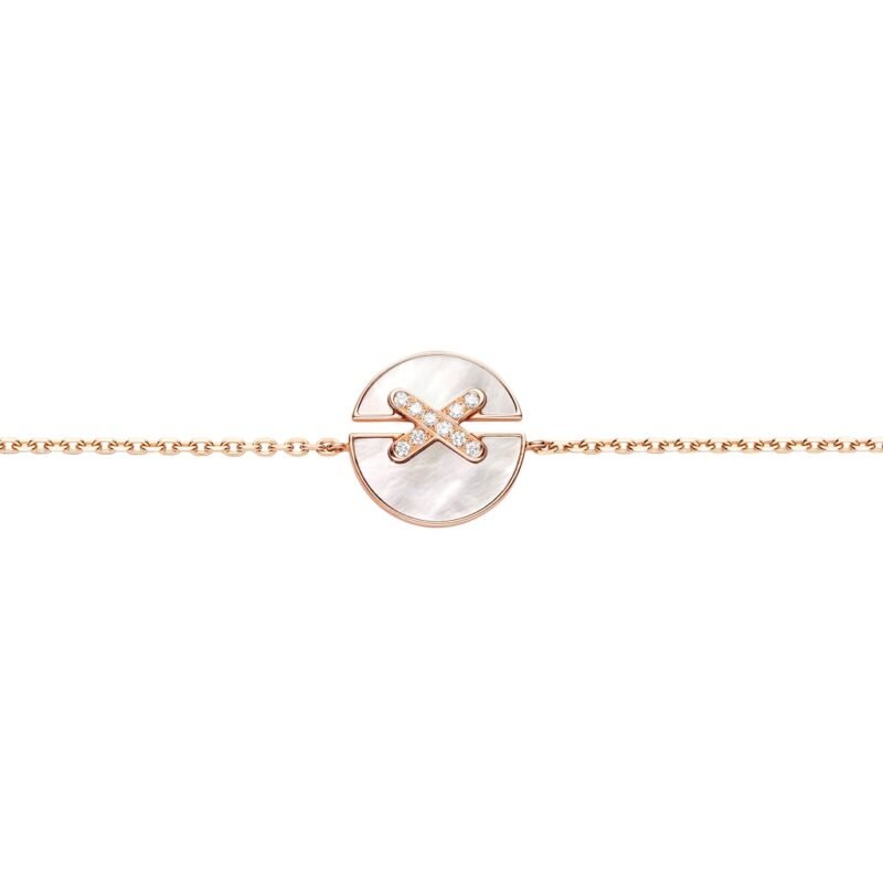 Jeux De Liens Harmony Stone & Diamond Bracelet (Rose Gold)
