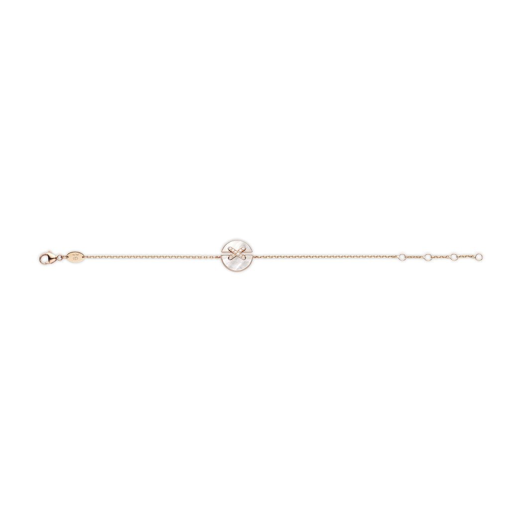 Jeux De Liens Harmony Stone & Diamond Bracelet (Rose Gold)