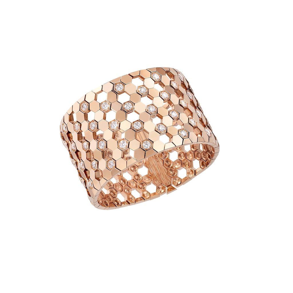 Bee De Chaumet Paved Cuff (Rose Gold)
