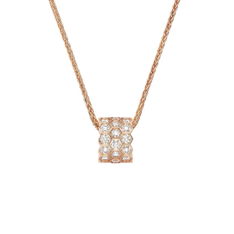 Bee De Chaumet Pavé Pendant Medium Model (Rose Gold)