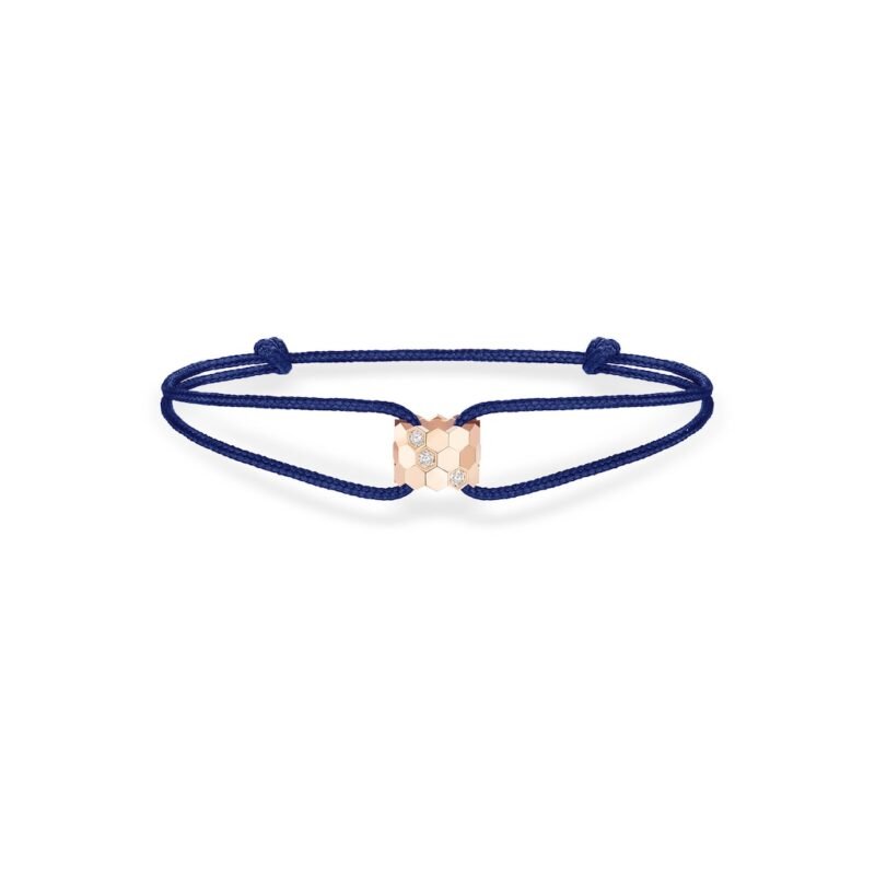 Bee De Chaumet Motif Cord Bracelet (Rose Gold)