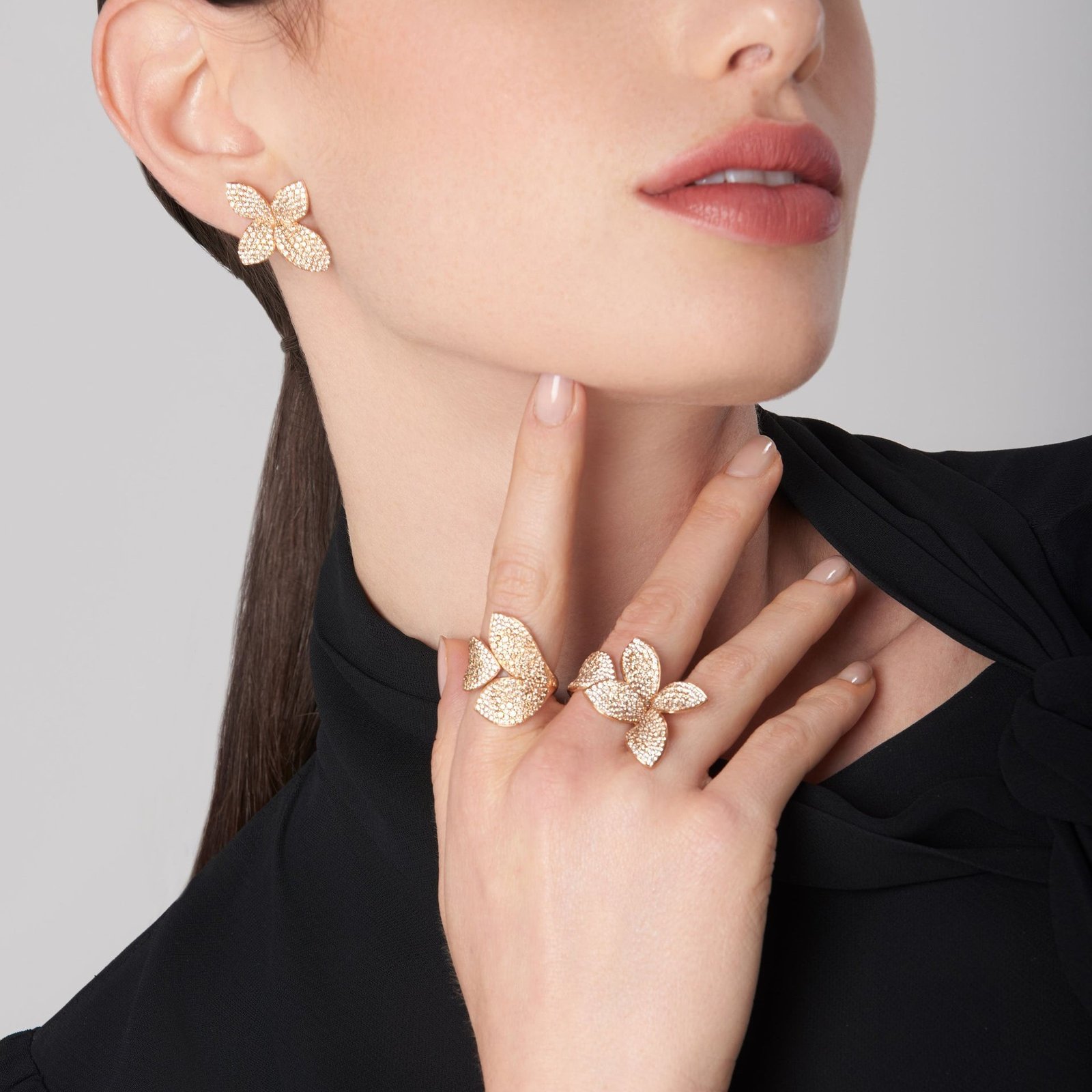Giardini Segreti Small Flower Earrings (Rose Gold)