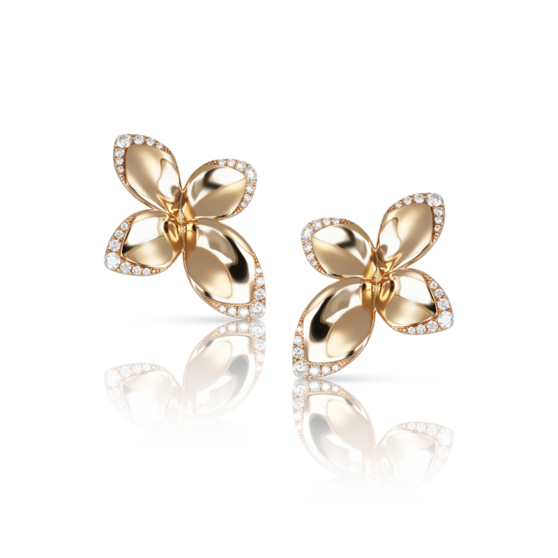 Giardini Segreti Small Flower Earrings (Rose Gold)