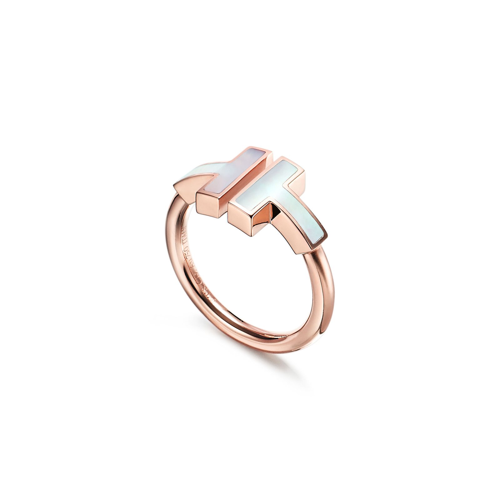 Tiffany T Wire Ring with Stone (Rose Gold)