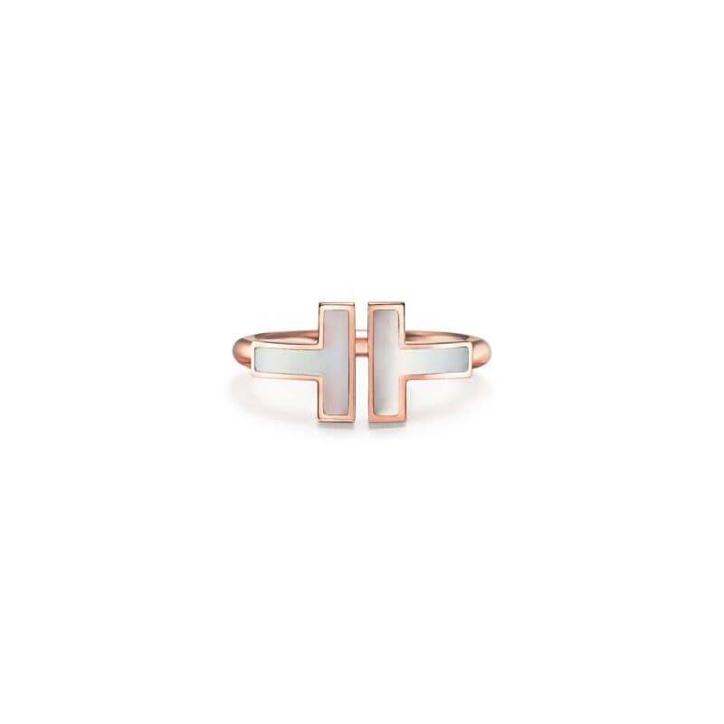 Tiffany T Wire Ring with Stone (Rose Gold)