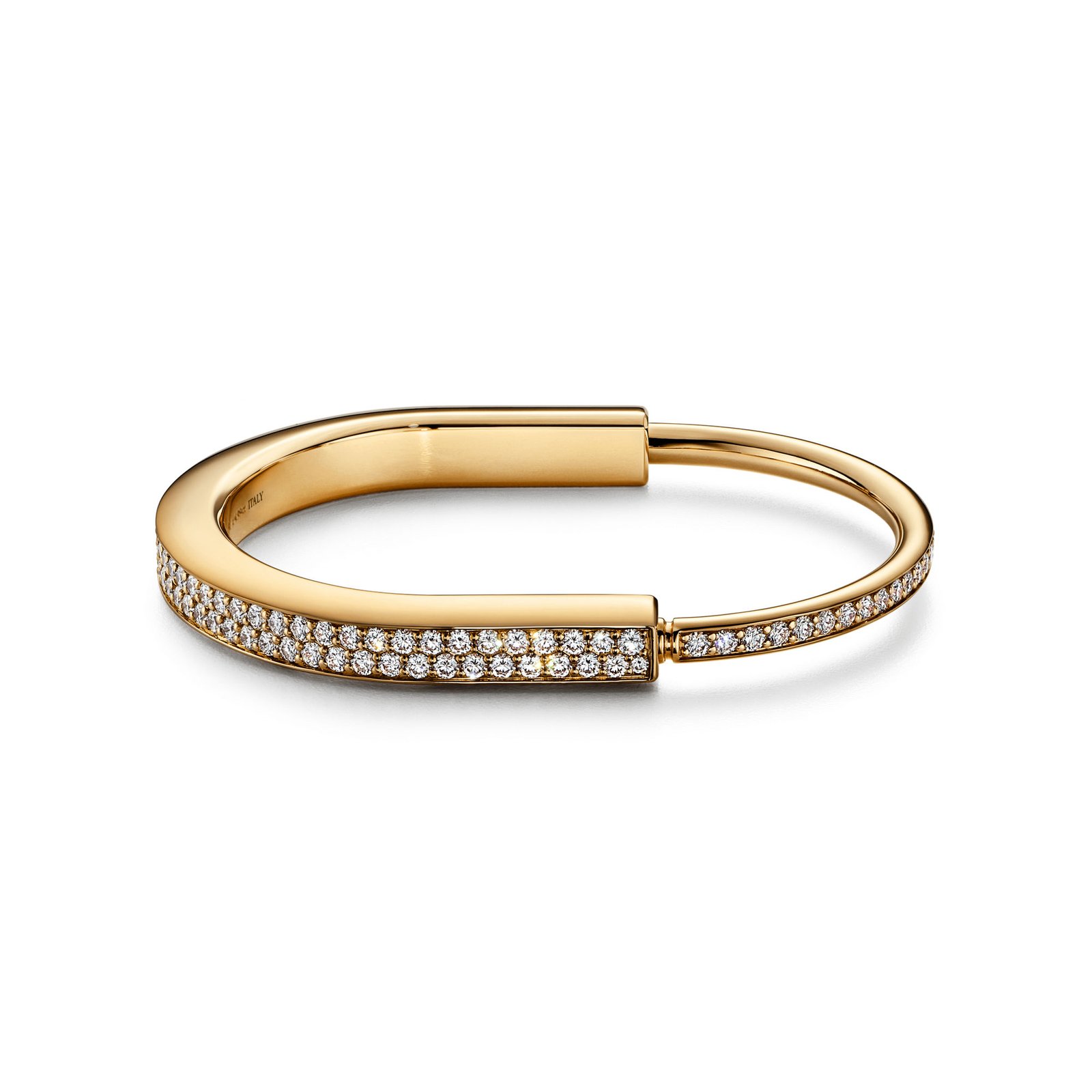 Lock Bangle with Full Pavé Diamonds