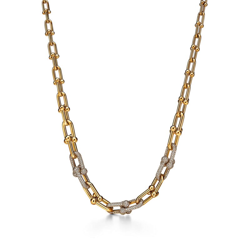 HardWear Graduated Link Necklace with Pavé Diamonds