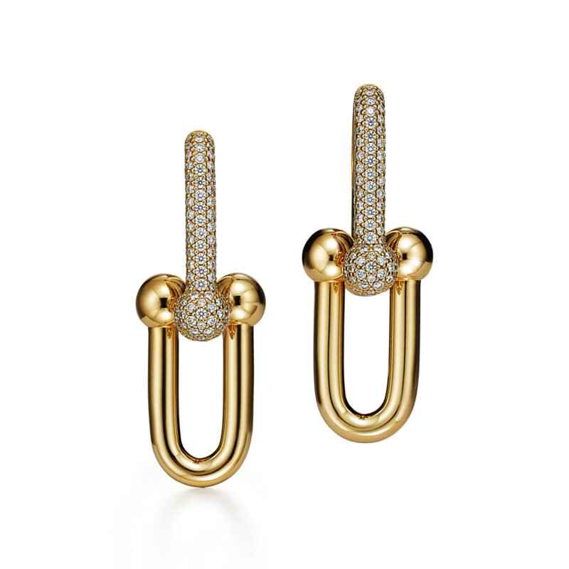 HardWear Large Link Earrings with Pavé Diamonds