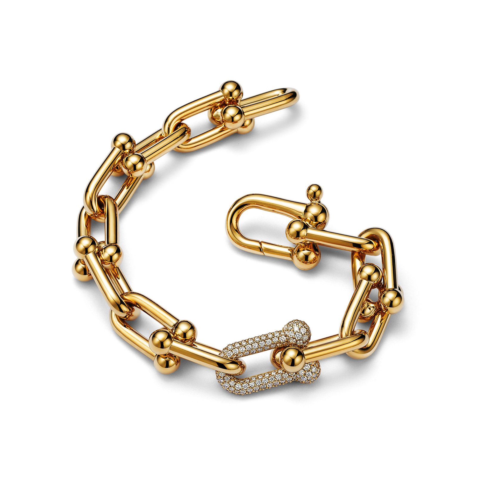 HardWear Large Link Bracelet with Diamonds