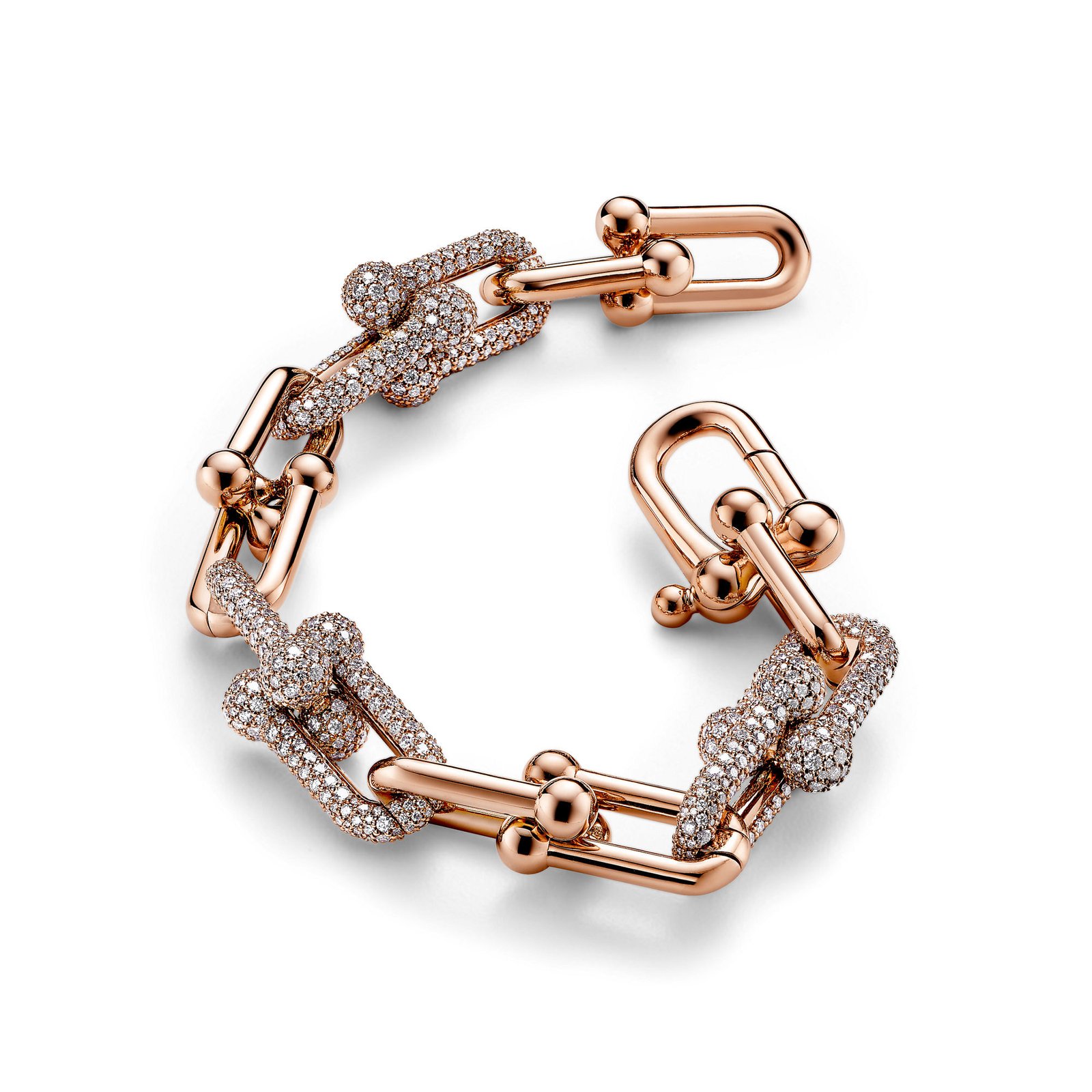 HardWear Large Link Bracelet with Diamonds