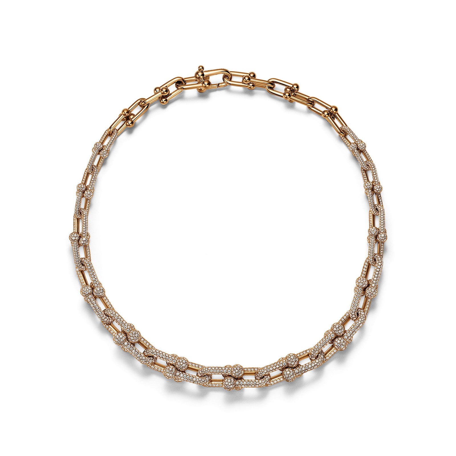 HardWear Graduated Link Necklace with Pavé Diamonds