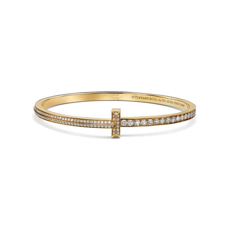 Tiffany T T1 Narrow Pavé Diamond Hinged Bangle