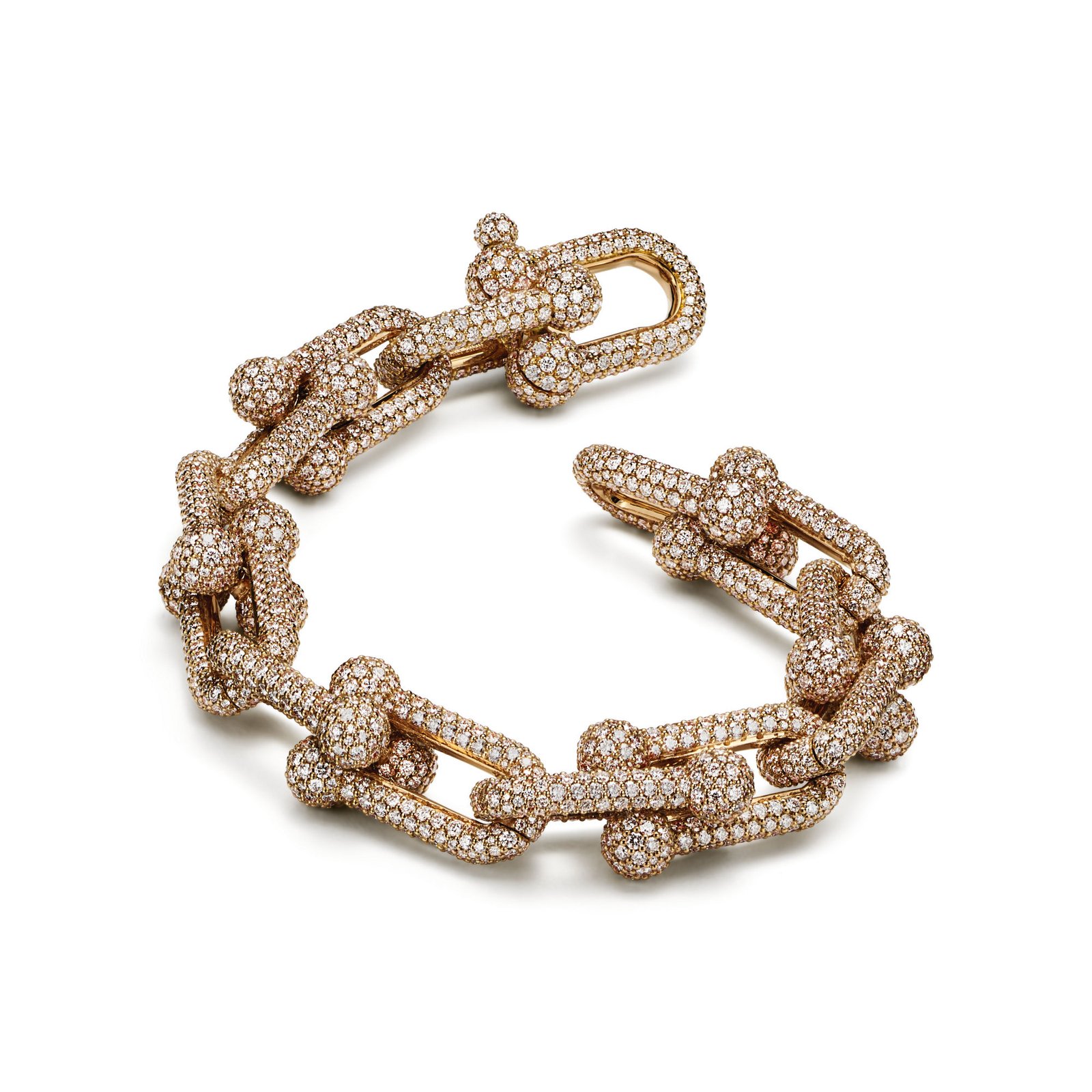 HardWear Large Link Bracelet with Pavé Diamonds